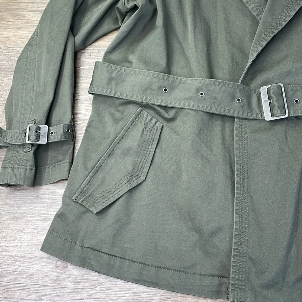 Coldwater Creek Women’s  Army Green Belted Utility Jacket, Size 18 - Picture 3 of 14